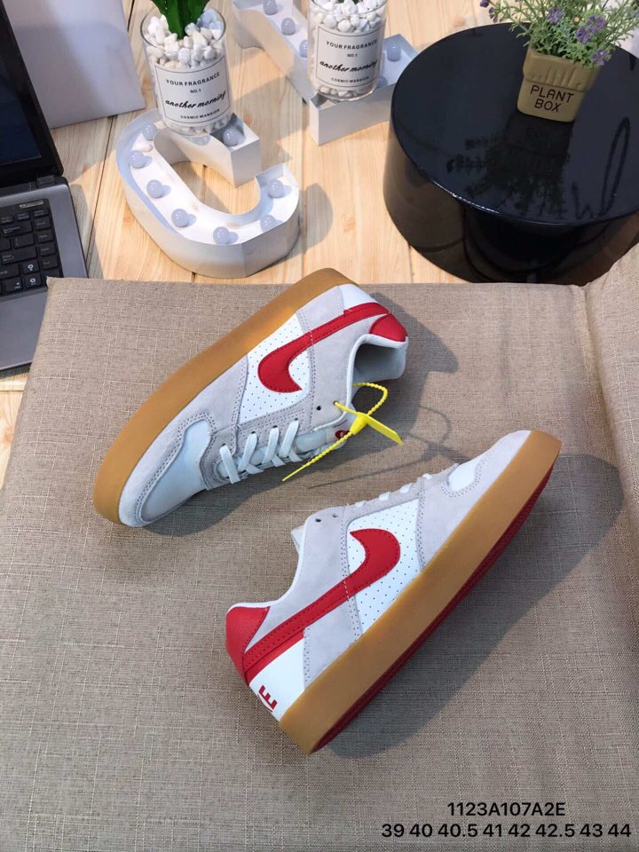 Nike SB Delta Force VULC White Red Gum Sole Shoes - Click Image to Close